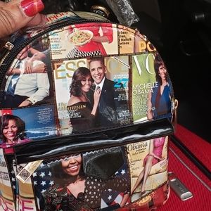 *Free gift*Beautiful Michelle Obama Vegan backpack